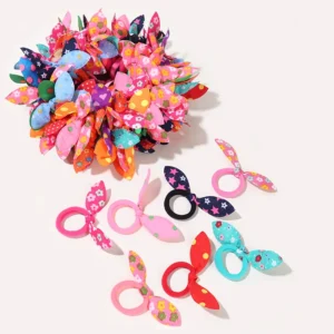 Girls Colorful Elastic Hair Bands Set