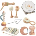 Wooden Musical Instrument Toy Set for Babies