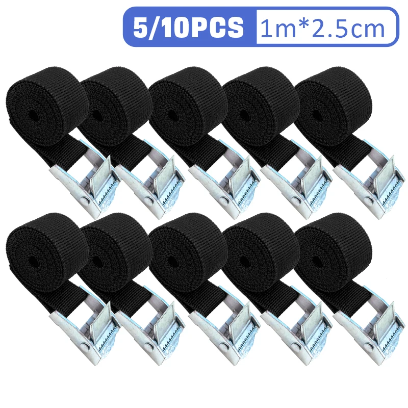 Tie-Down Cargo Straps with Metal Buckle, Set