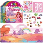 Reusable DIY Jelly Sticker Book Set, Multi-Theme
