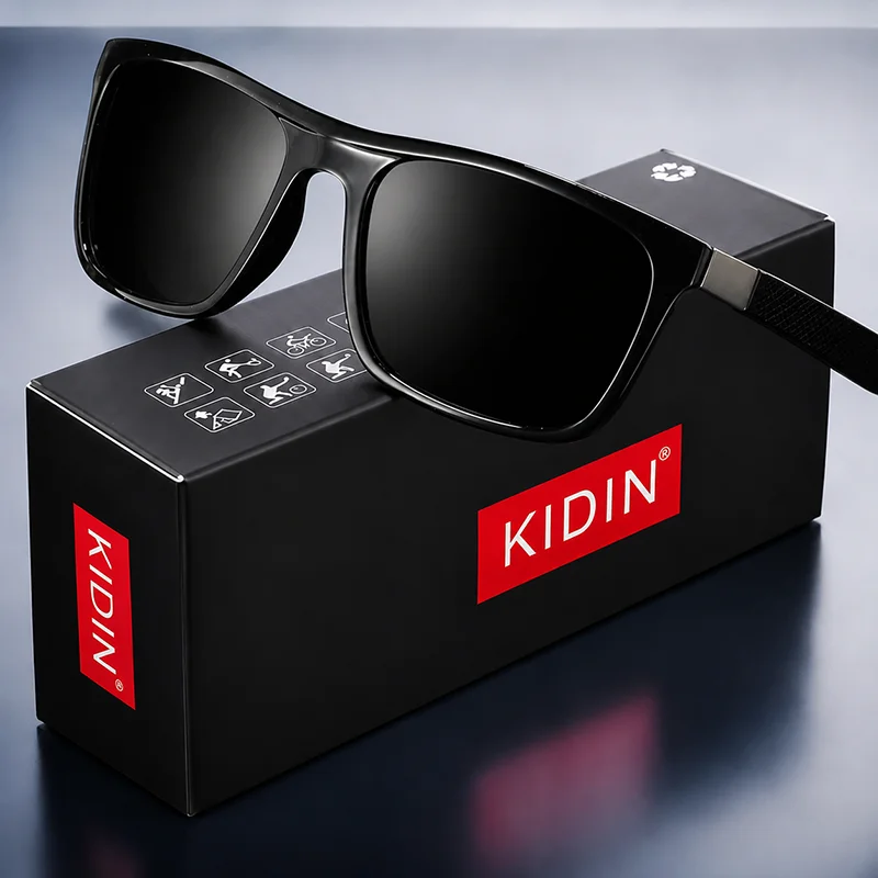 Square Vintage Polarized Sports Sunglasses for Men and Women